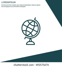 Web line icon. Globe