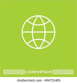 Web line icon. Globe