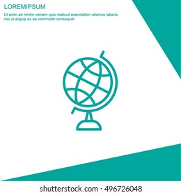 Web line icon. Globe