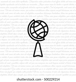 Web line icon. Globe