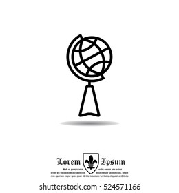Web line icon. Globe