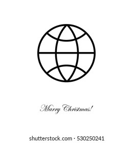 Web line icon. Globe