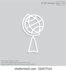 Web line icon. Globe