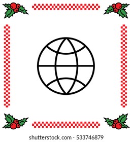 Web line icon. Globe