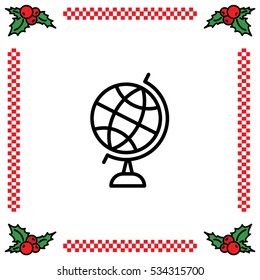 Web line icon. Globe