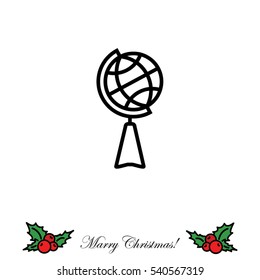 Web line icon. Globe
