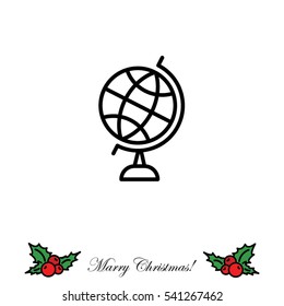 Web line icon. Globe