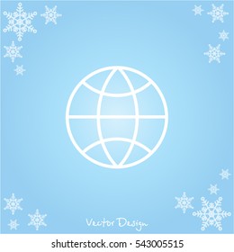 Web line icon. Globe