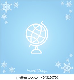 Web line icon. Globe