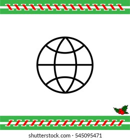 Web line icon. Globe