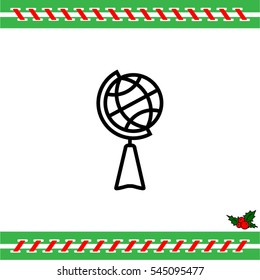 Web line icon. Globe