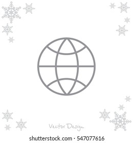 Web line icon. Globe