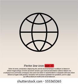 Web line icon. Globe