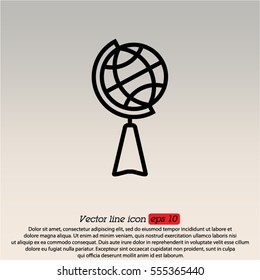 Web line icon. Globe