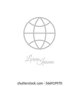 Web line icon. Globe