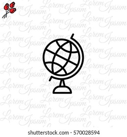 Web line icon. Globe