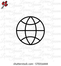 Web line icon. Globe