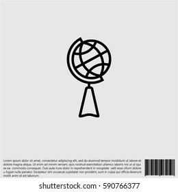 Web line icon. Globe