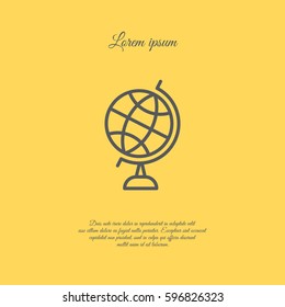 Web line icon. Globe