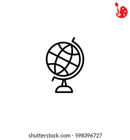 Web line icon. Globe