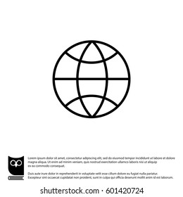 Web line icon. Globe