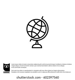 Web line icon. Globe