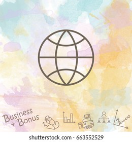 Web line icon. Globe