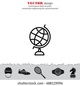 Web line icon. Globe