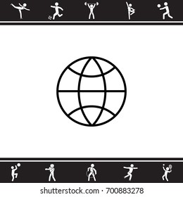 Web line icon. Globe