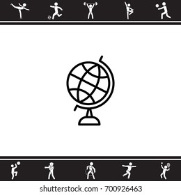 Web line icon. Globe