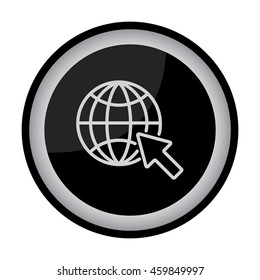 Web line icon. Globe, go to web