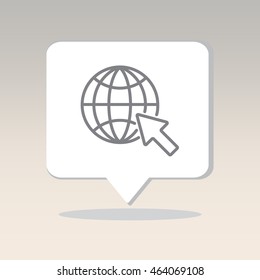 Web line icon. Globe, go to web