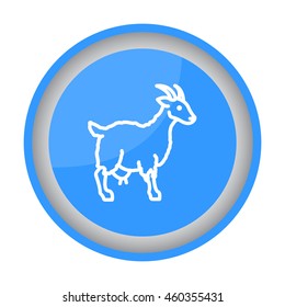 Web line icon. Goat, livestock