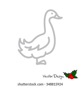 Web line icon. Goose