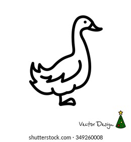 Web line icon. Goose