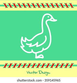 Web line icon. Goose