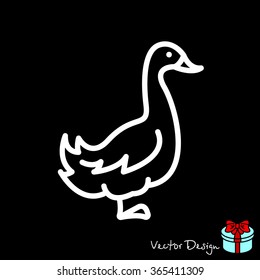 Web line icon. Goose