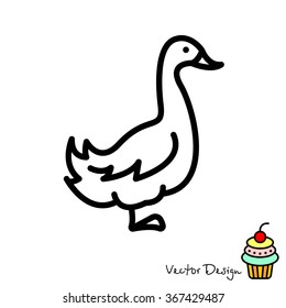 Web line icon. Goose