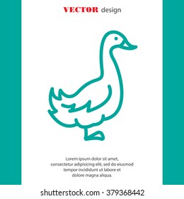 Web line icon. Goose