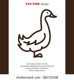 Web line icon. Goose