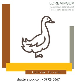 Web line icon. Goose