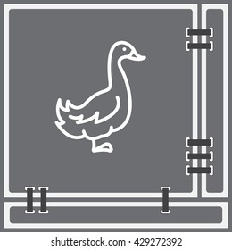 Web line icon. Goose
