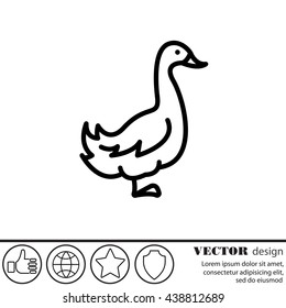 Web line icon. Goose