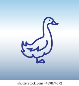 Web line icon. Goose