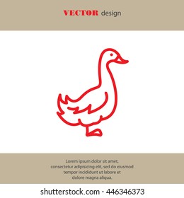 Web line icon. Goose