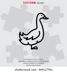 Web line icon. Goose