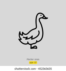 Web line icon. Goose
