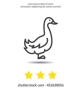 Web line icon. Goose