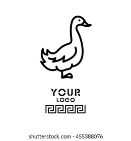 Web line icon. Goose