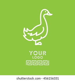 Web line icon. Goose